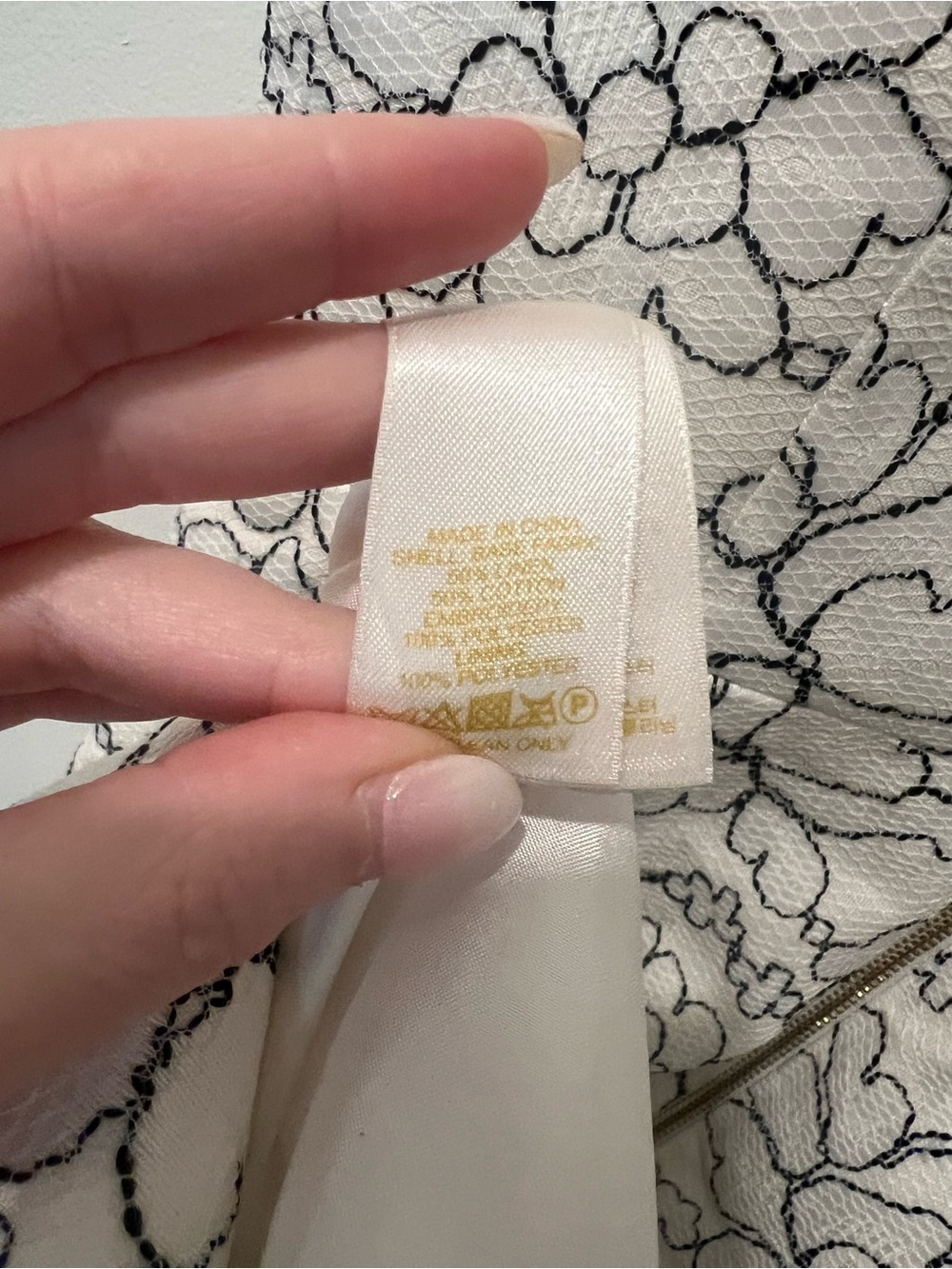 Kate Spade New York Blakely Floral Linen Blend Dress Size 4 Cream Black A-Line - Picture 9 of 9